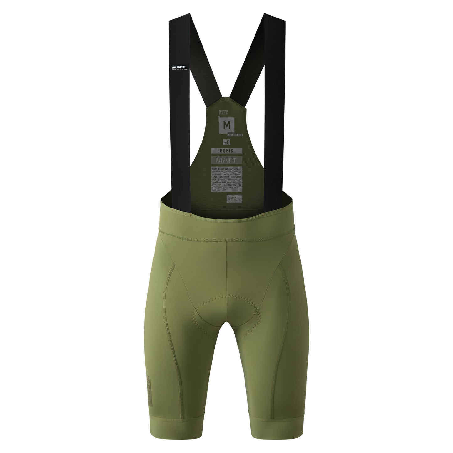 GOBIK BIB SHORTS MATT 2.0 MEN OLIVE GREEN - K10